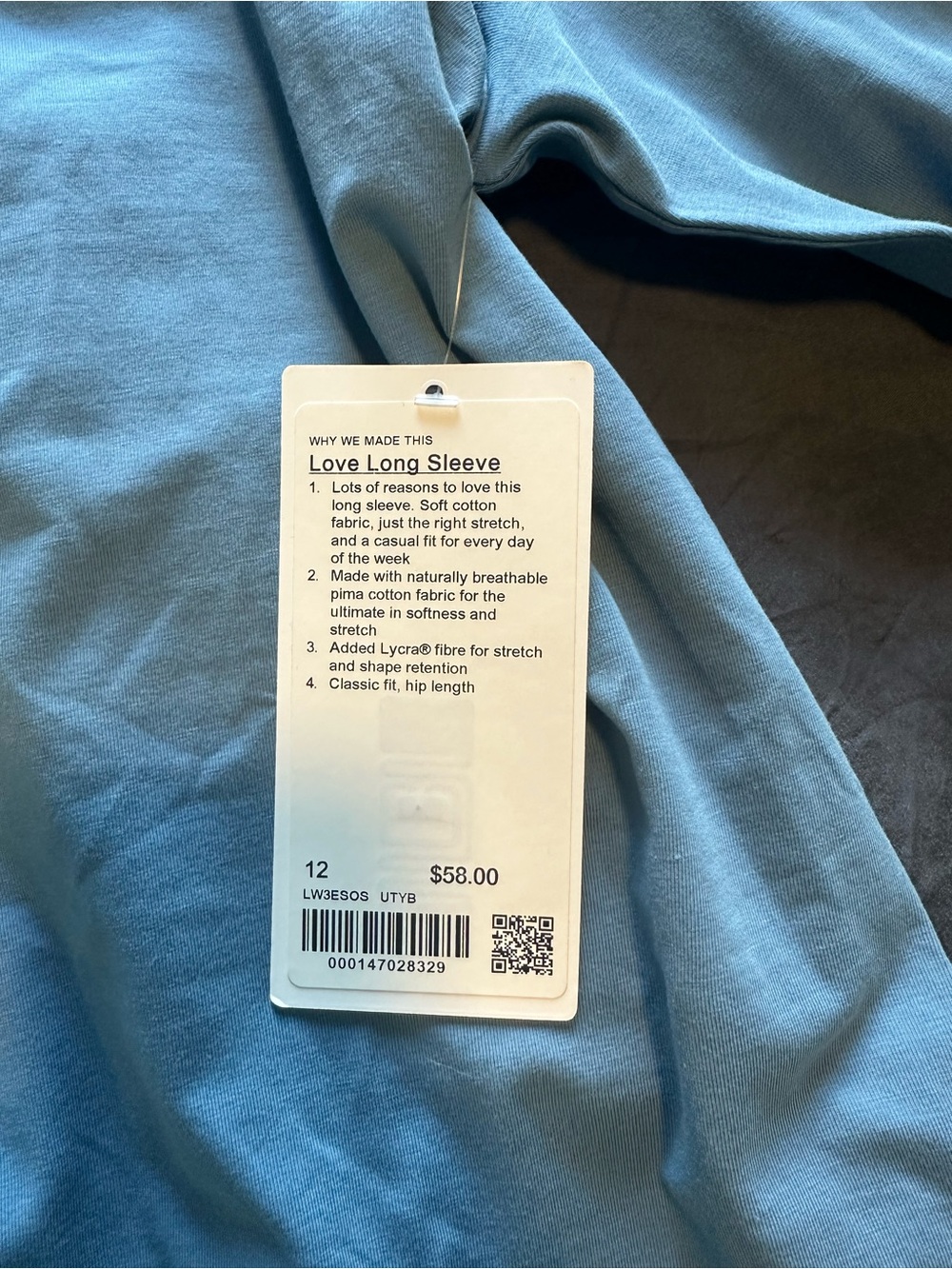 lululemon athletica Love Long Sleeve Shirt - Light Blue